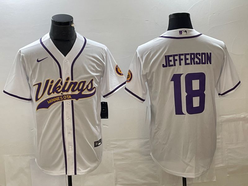 Men Minnesota Vikings #18 Jefferson White 2023 Nike Co branded NFL Jersey->tennessee titans->NFL Jersey